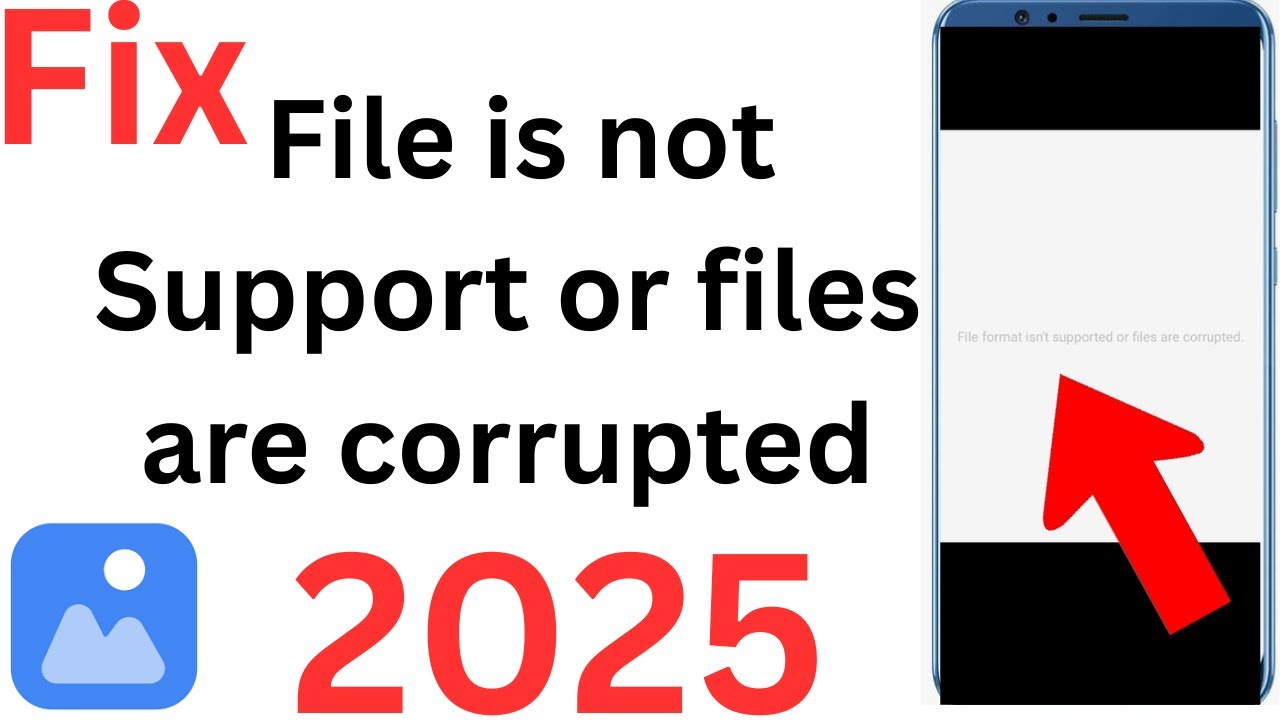 How to fix File Format Isn't Supported or Files Are Corrupted |file is not supported or corrupted