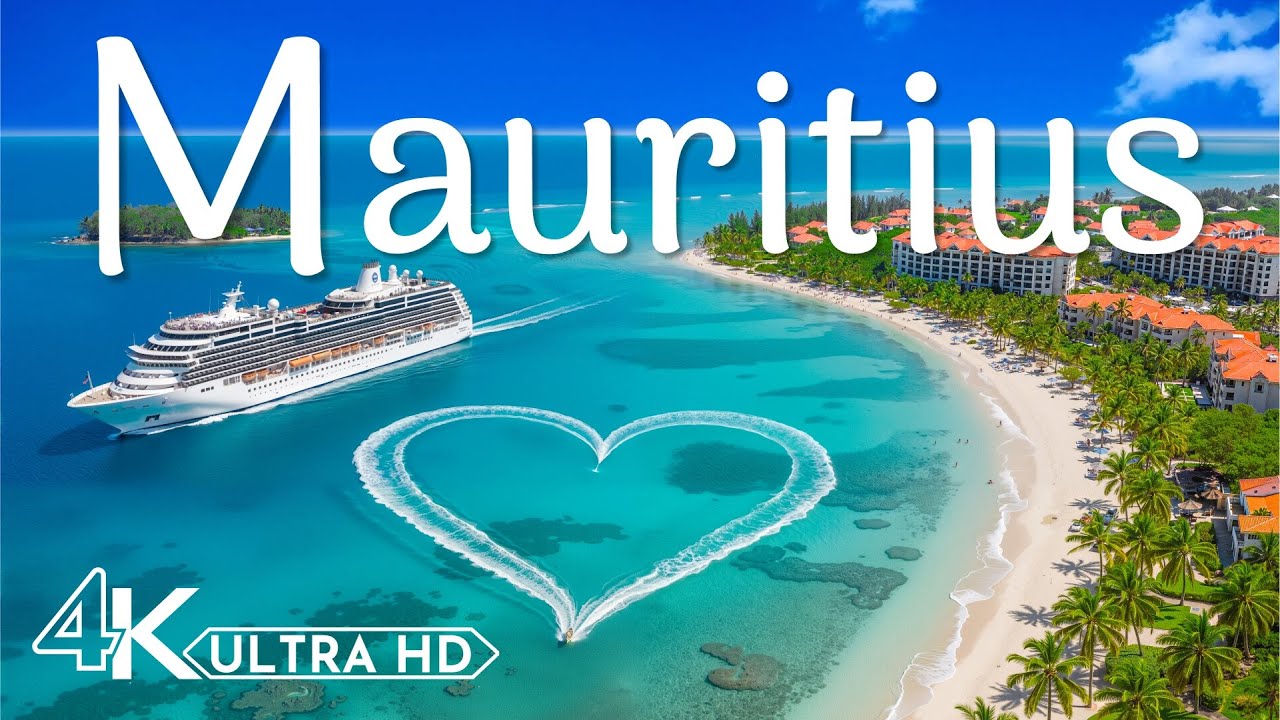 Mauritius 4K UHD - Coral Lagoons, Emerald Peaks and Serene Tropical Paradise with Relaxing Music
