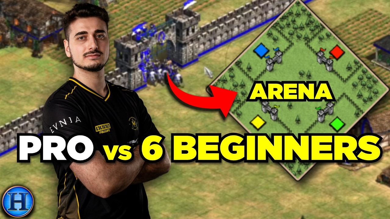 Professional Player vs 6 Beginners | AoE2