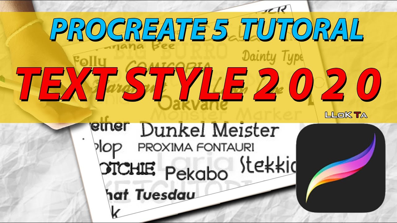 How to use TEXT STYLE in Procreate5  2020 - Tips&Hack