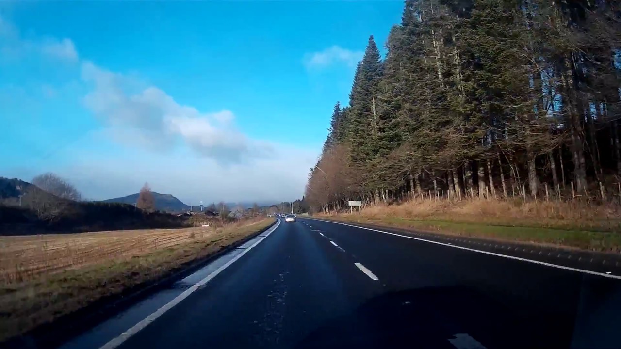 New Year's Day Drive North On The A9 Road To Pitlochry Scotland