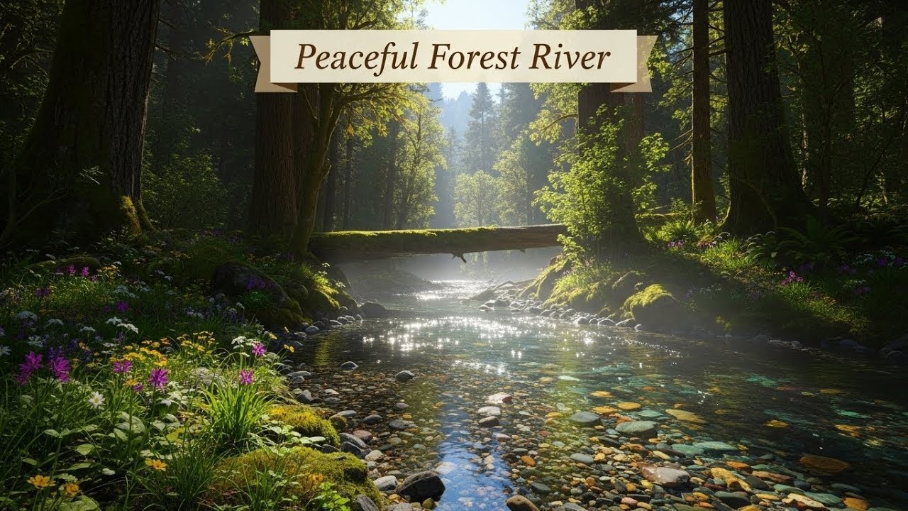 Soothing River Flow Sounds for Anxiety Relief and Restful Healing Sleep | For Better Sleep
