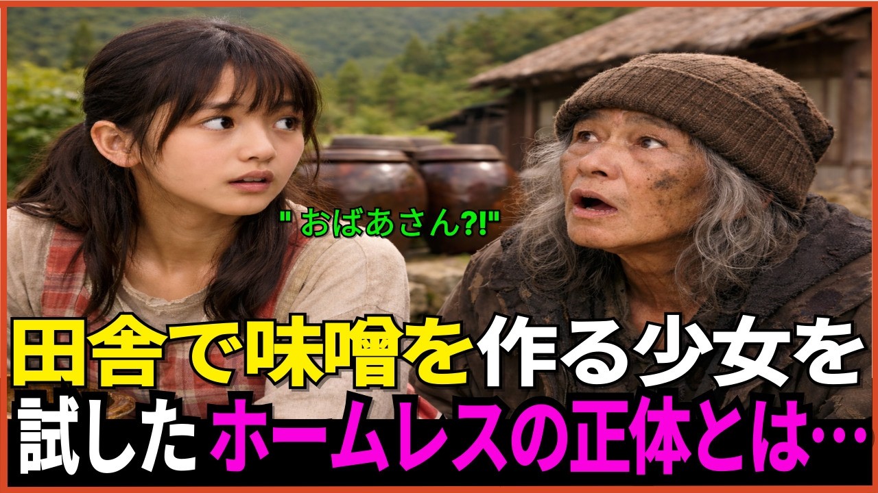 【スカッと】ホームレス姿の8000億円会長が田舎で味噌を作る少女を試した結果…｜感動物語