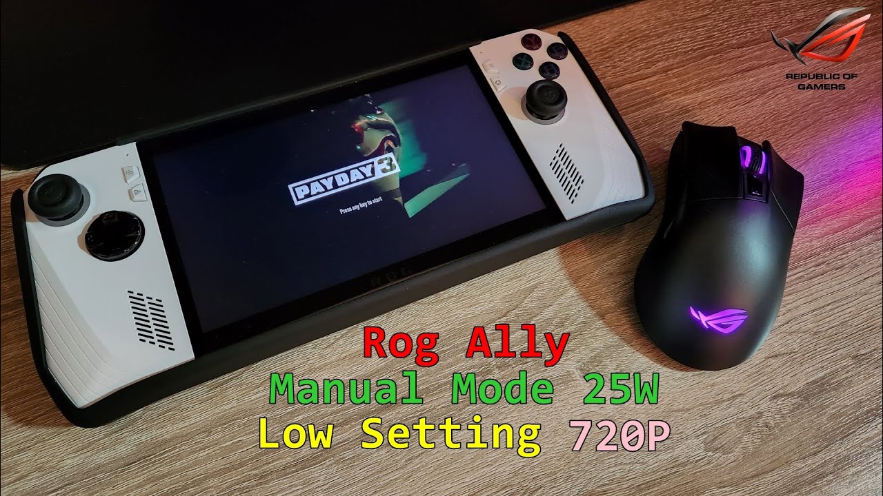 Payday3 Beta Gameplay - Asus Rog Ally Low Setting Manual Mode 25W 720P