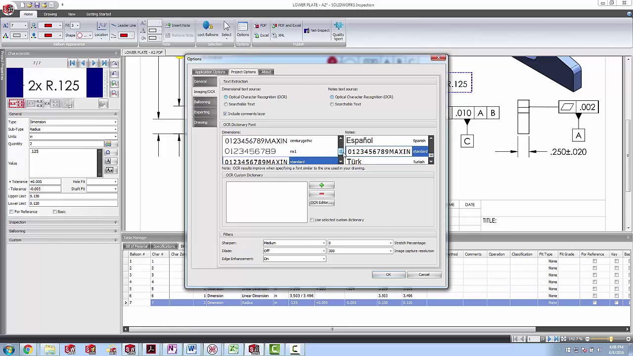 SOLIDWORKS Inspection Stand-Alone Application