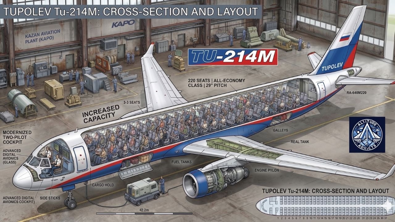 Tu-214M: Rosja przekształca Tu-214 w konkurenta Airbusa A321 na 220 miejsc
