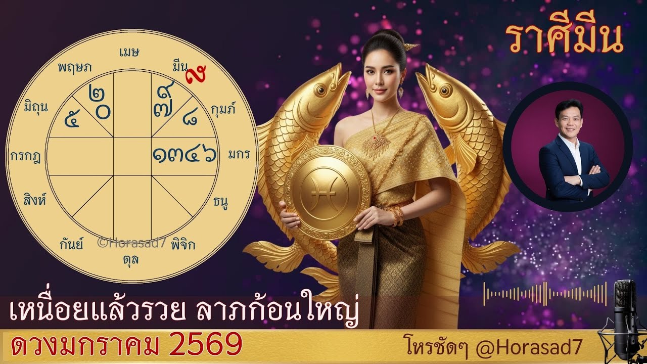 ราศีมีน ดวง ม.ค.69 เหนื่อยแล้วรวย ลาภก้อนใหญ่หล่นทับ อุดมสมบูรณ์ ระวังเครียด | โหรชัดๆ โหราศาสตร์7