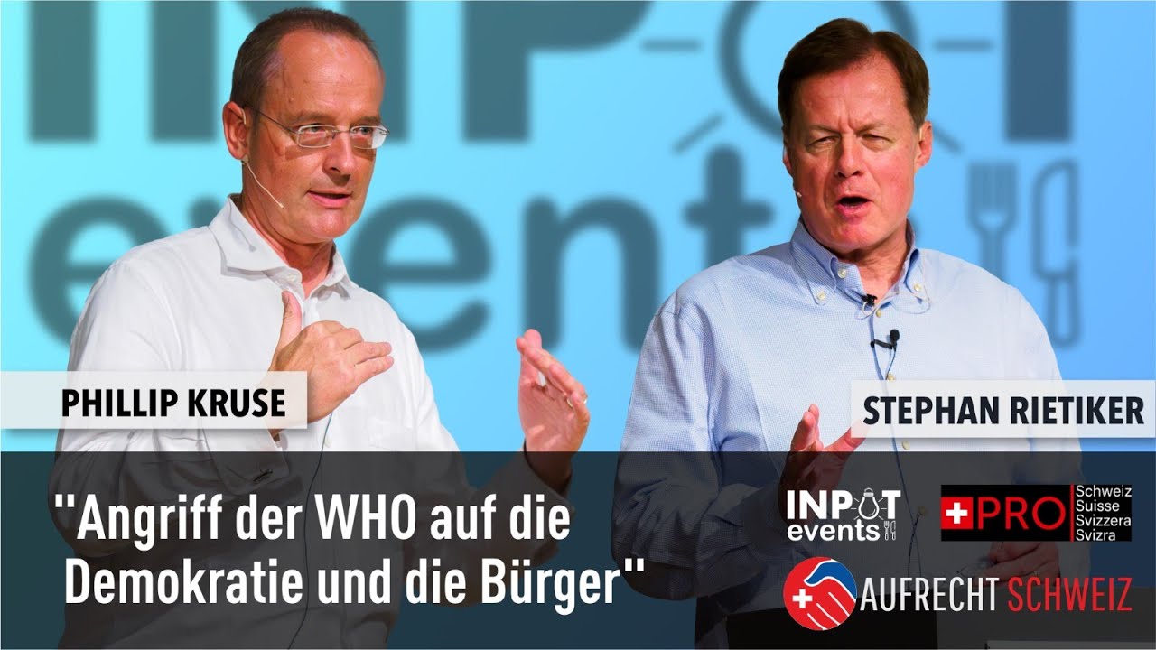 Dr. Stephan Rietiker and lawyer Philipp Kruse on the WHO / 2/3 DINNER WITH INPUT 15.9.23