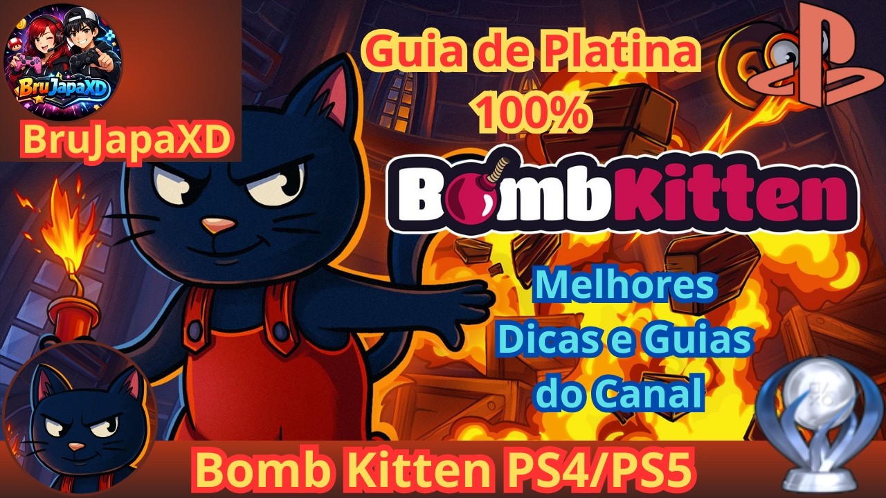 Bomb Kitten PS4/PS5 Gatinho Explosivo|Guia de Platina 100%