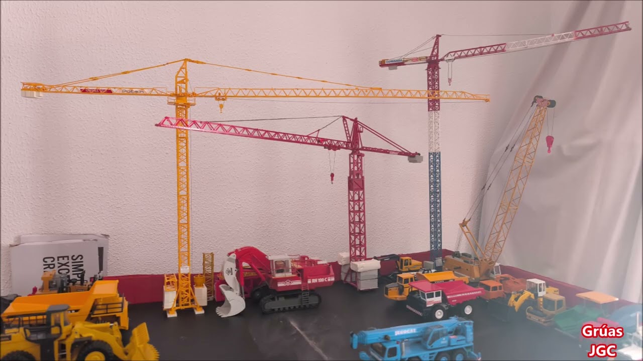 Grúas y Maquinaria a escala, montaje de grúa Potain 428A en escala 1/50