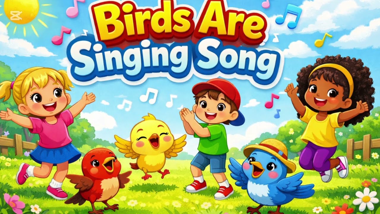 Birds Are Singing | Fun Kids Song –  About Birds | 👶 Toddlers 🏫 Preschool 🧒 Kids 📚 Kindergarten