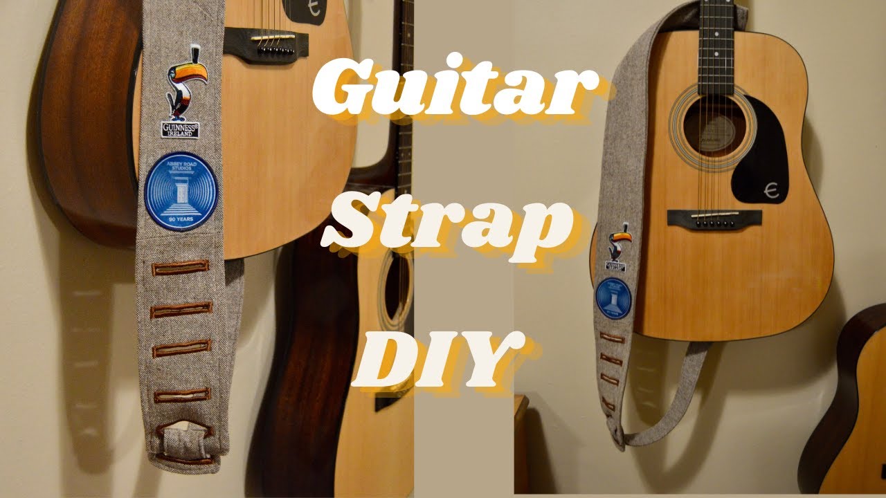 Easy DIY personalized guitar strap (No hardware needed)!!