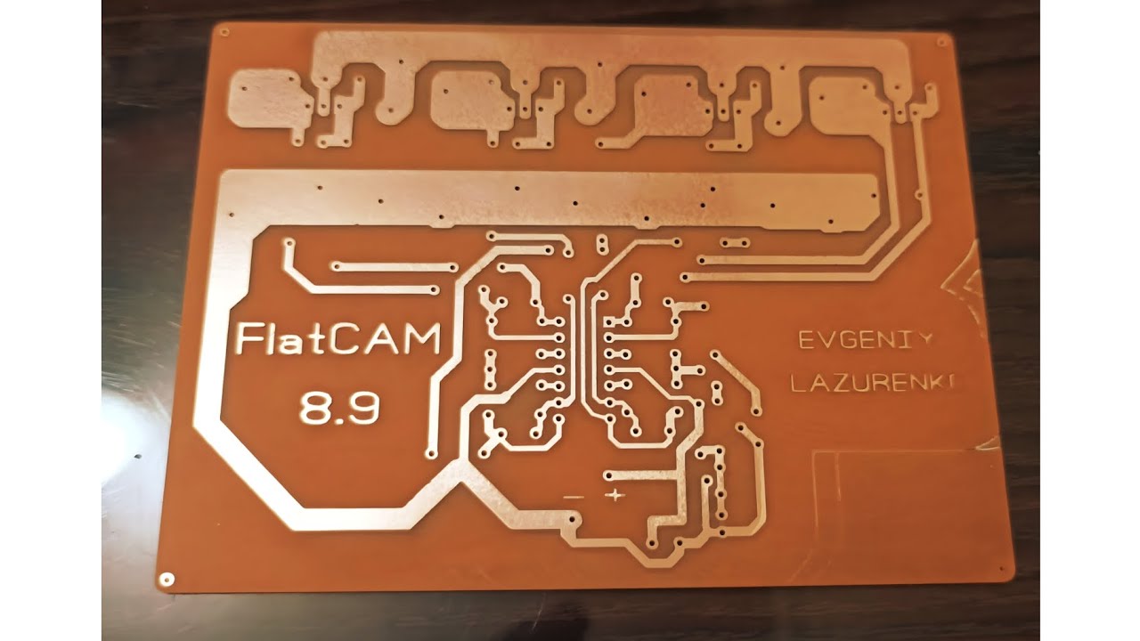 Печатная плата на станке с ЧПУ. Flatcam 8.9