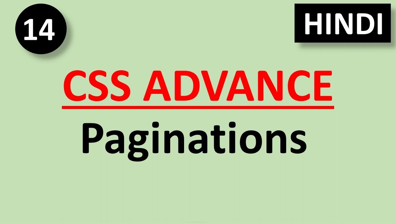 Pagination in css | Part - 14 | CSS Advance Tutorial