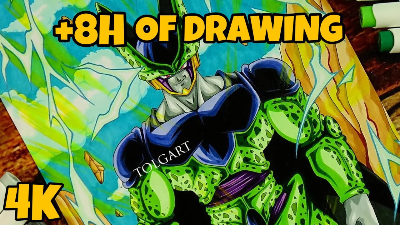 Drawing PERFECT CELL in REAL TIME | 4k