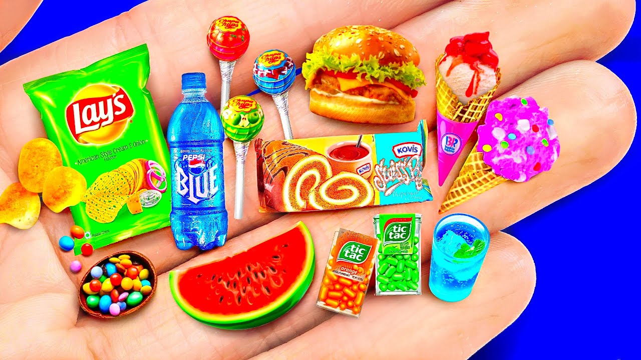 47 DIY MINIATURE FOOD REALISTIC HACKS AND CRAFTS BIG COLLECTION! DOLL HOUSE IDEAS, BARBIE CRAFTS