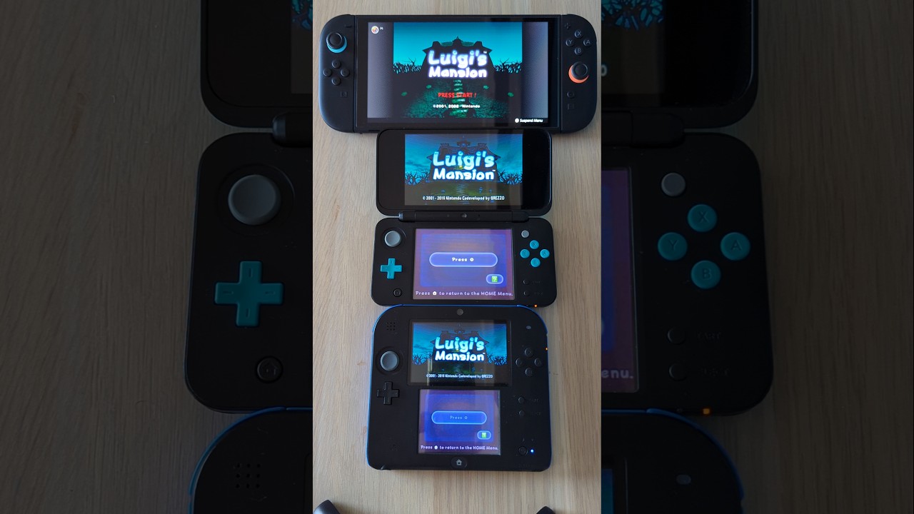 Luigi's Mansion- Nintendo Switch 2 vs New 2DS XL vs 2DS Speed Comparison