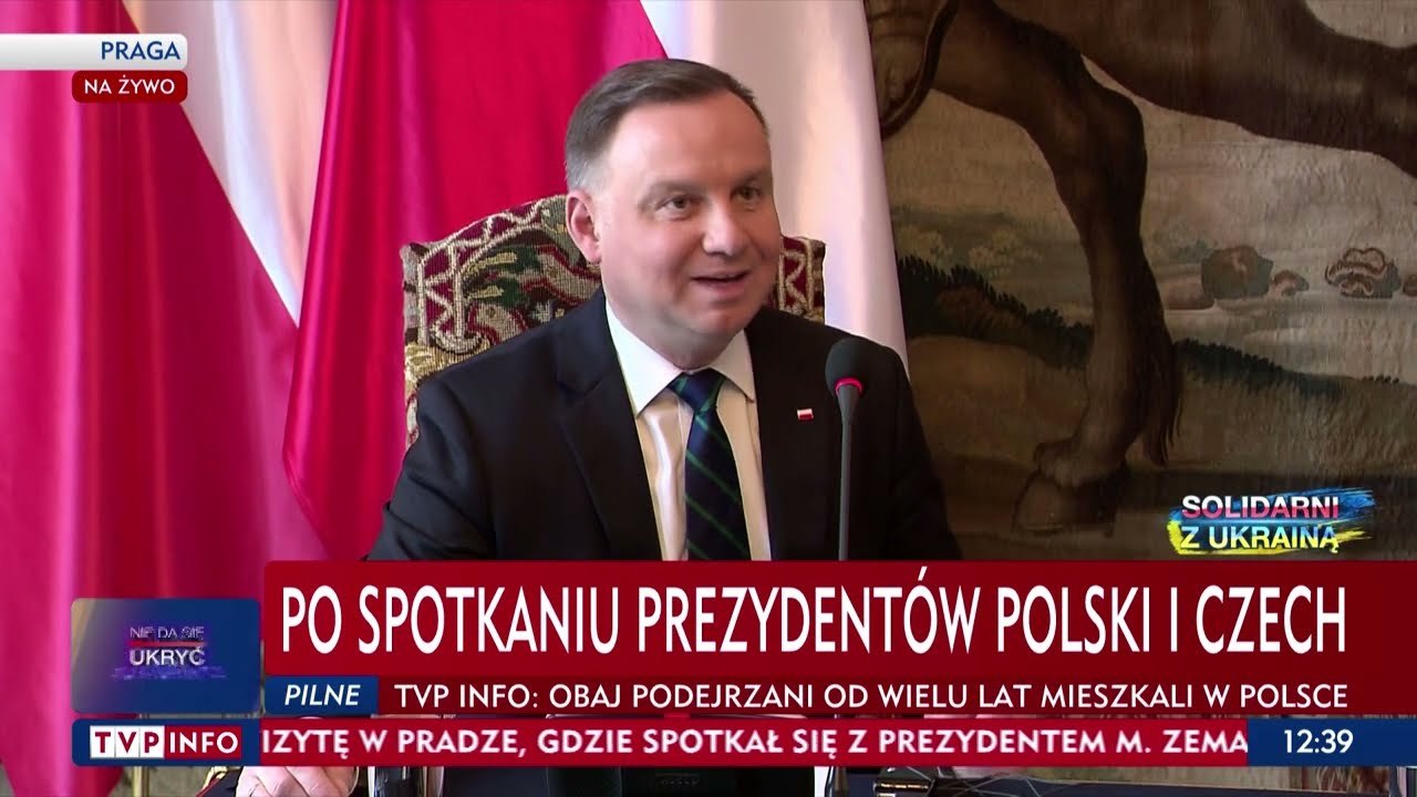 Konferencja prezydentów Polski i Czech. Andrzej Duda: Polsce i Czechom należy się pomoc ze strony UE