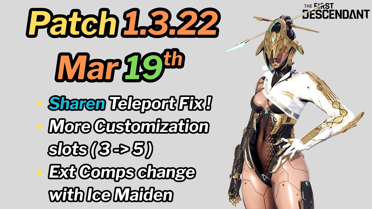 First Descendant - Patch 1.3.22 - Sharen Teleport Fix, More Skins Slots, Legion Lab Improvements