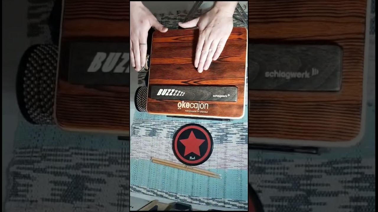 mini cajon with mini cabasa-7