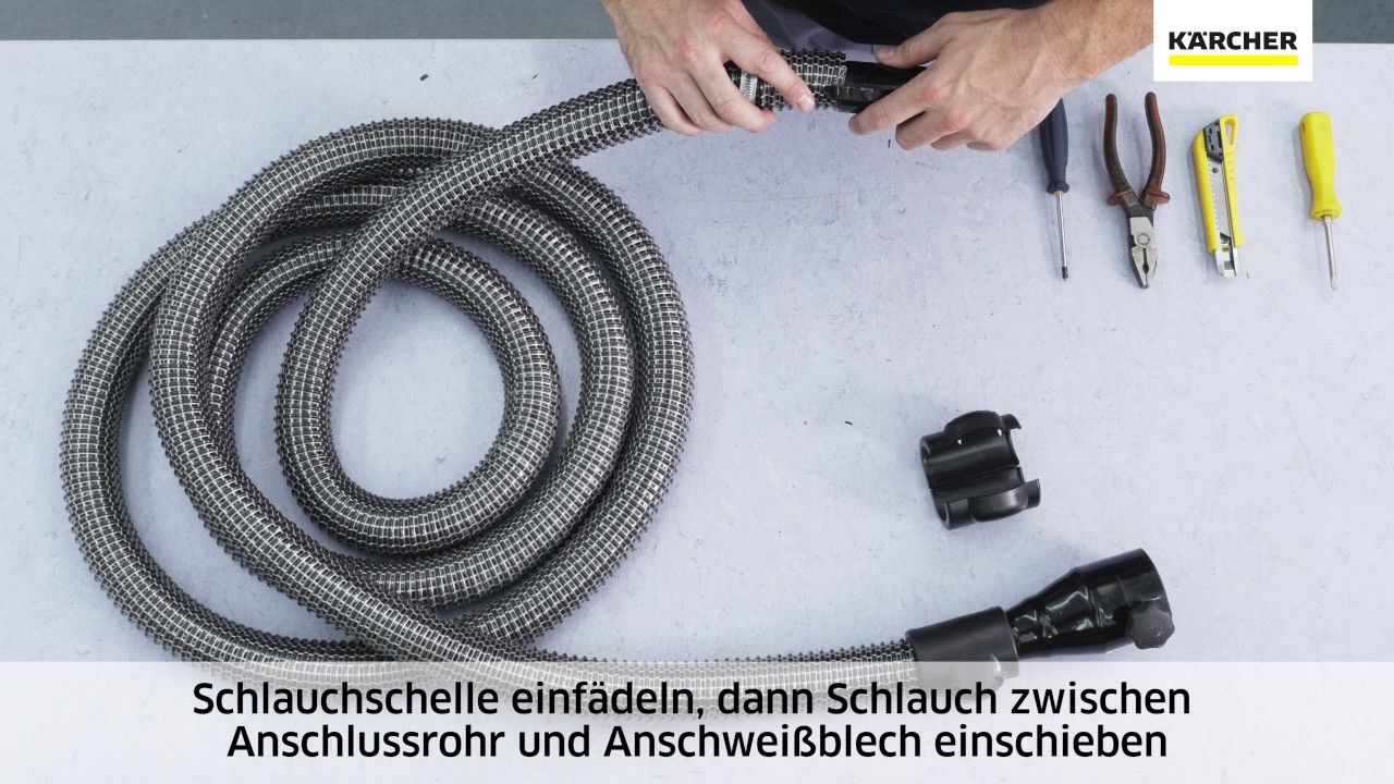 K&auml;rcher Industriesauger: Saugschlauchmontage