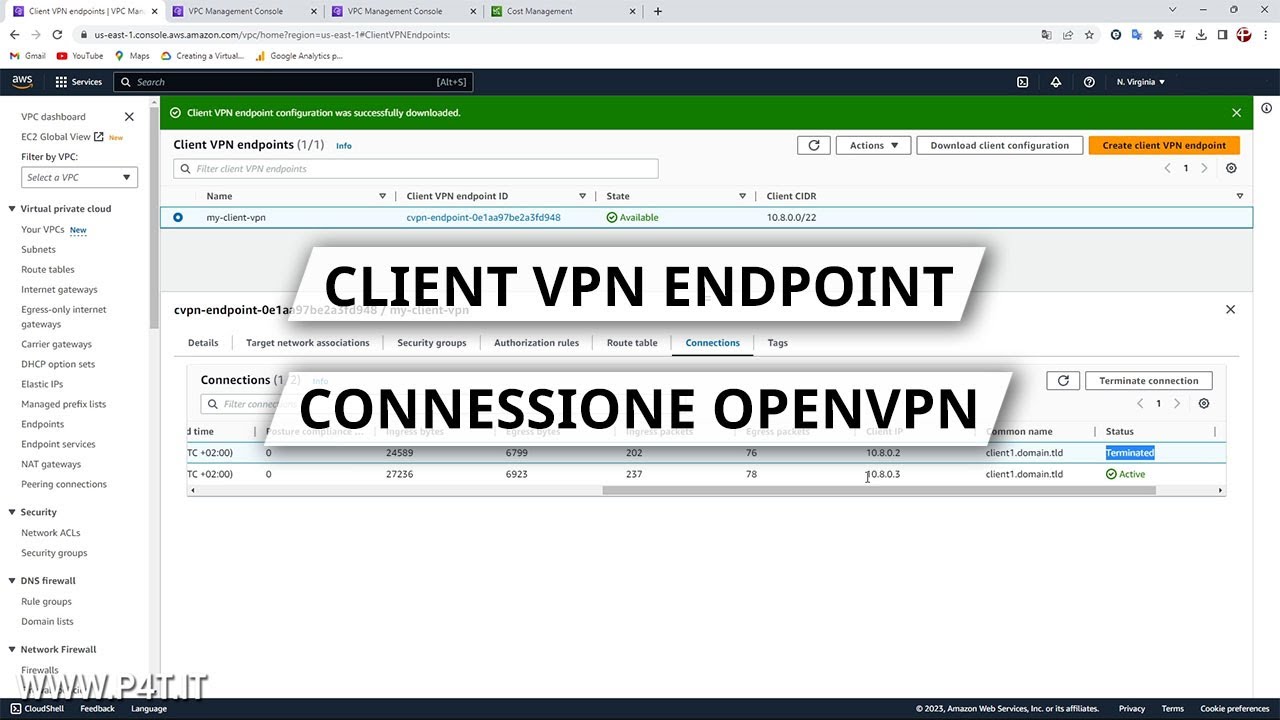Come creare l’Endpoint Client VPN di AWS e connessione OpenVPN
