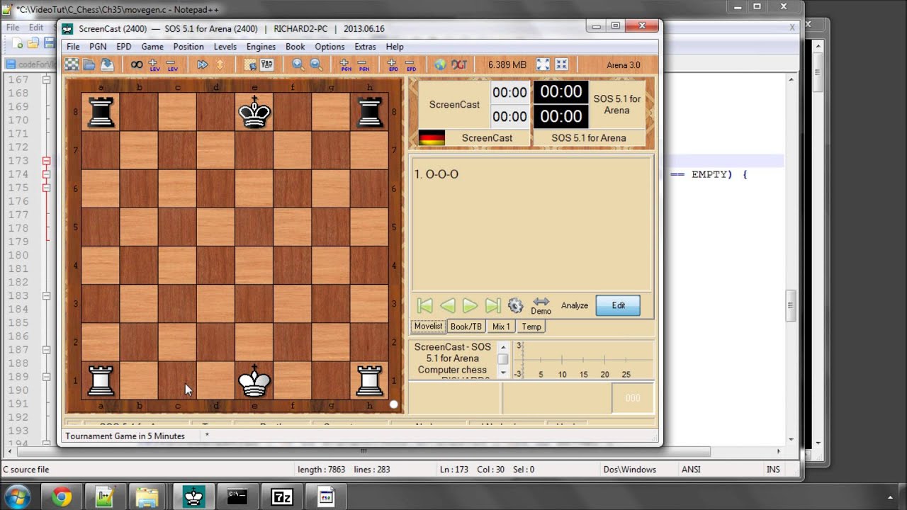 Programming A Chess Engine in C Part 35 - Move Generation #8 - Castling