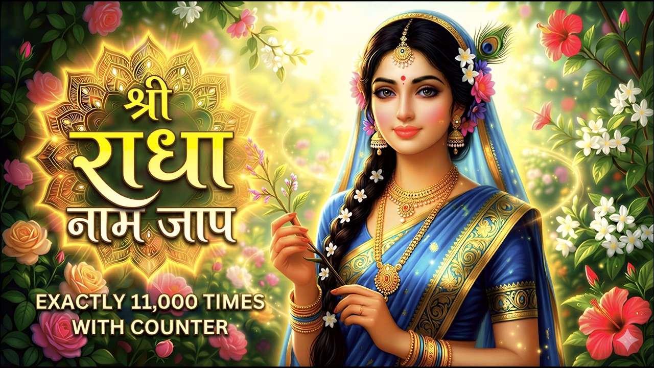 Shri Radha Shri Radha Naam Jap 1008 Baar | श्री राधा श्री राधा नाम जप | Radha Dhun, Radha Jap Mantra