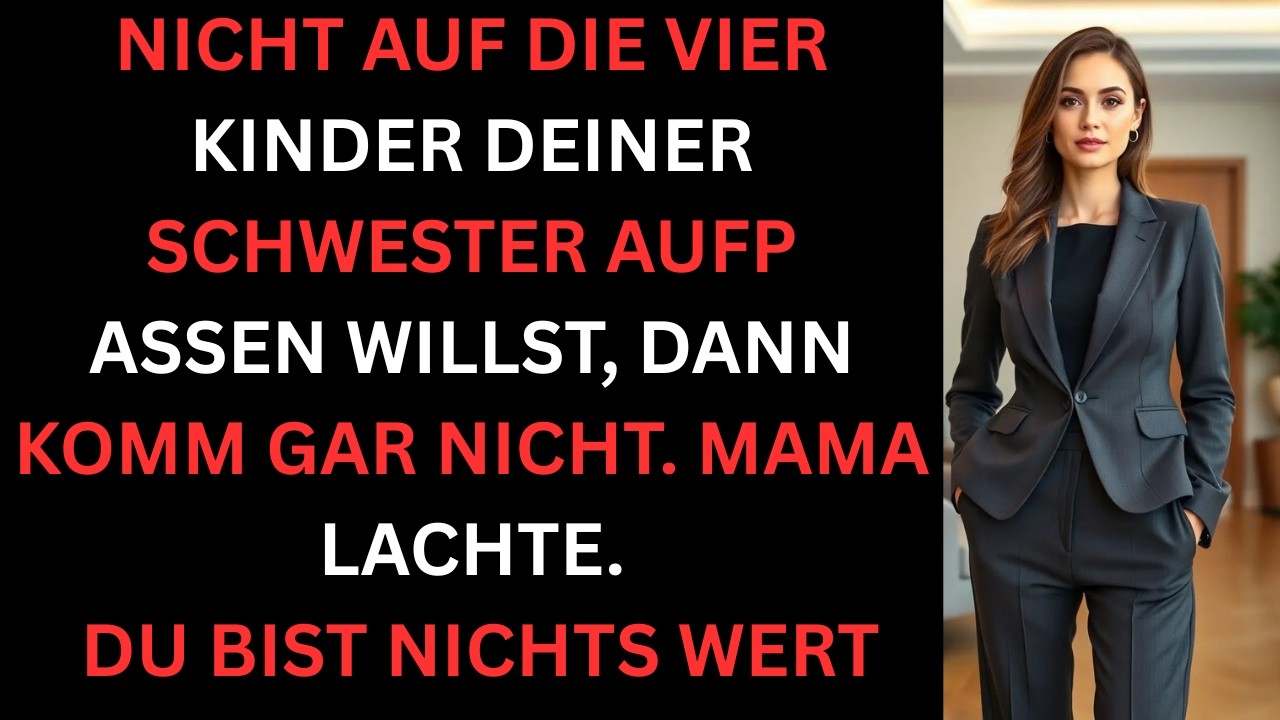 Hüte die vier Kinder deiner Schwester sonst komm nicht mehr sagten meine Eltern