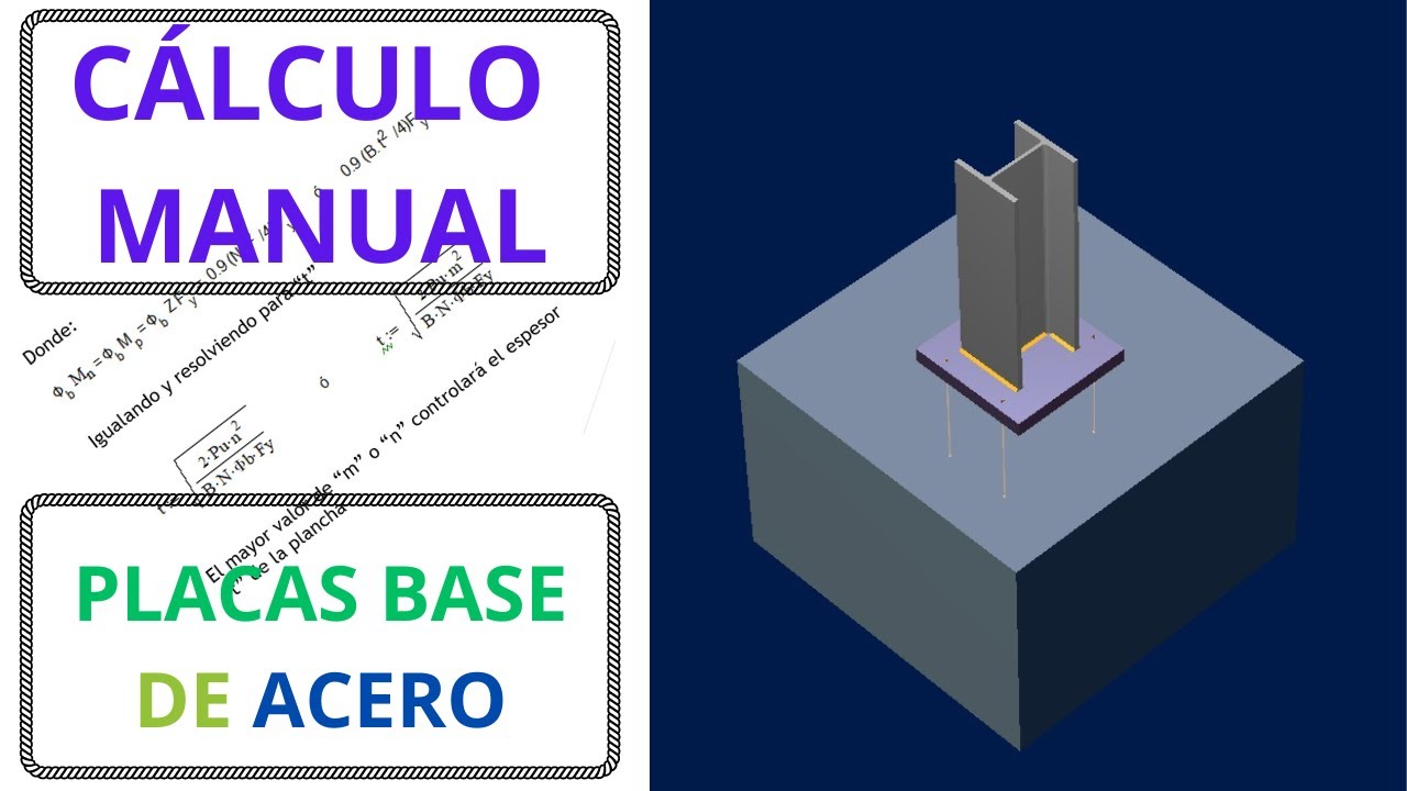 Cálculo MANUAL de PLACAS base de ACERO