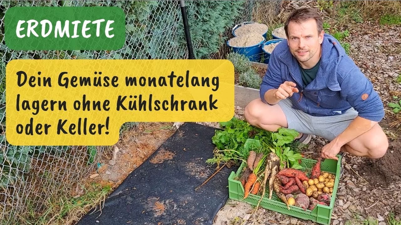 Erdmiete - Wie man Gemüse monatelange lagern und haltbar machen kann. Ohne Kühlschrank oder Keller.