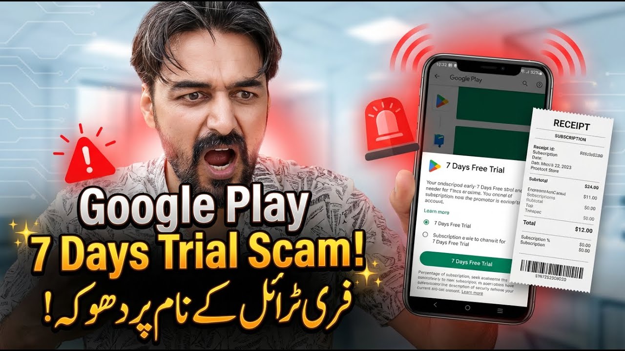 Google Play Store Subscription 7 Days Free Trial Scam Fraud Exposed