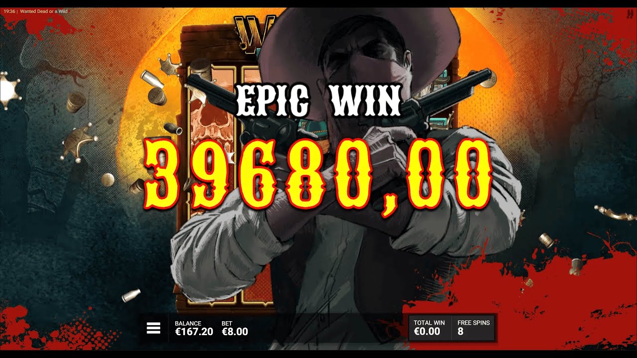 HUGE WIN ON WANTED DEAD OR A WILD SLOT 5000X