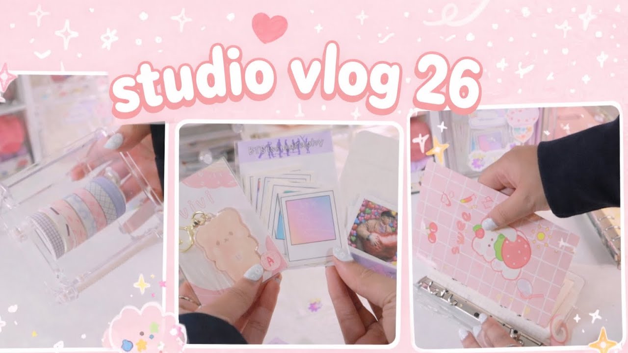 studio vlog 26: organize stickers and stationary with me