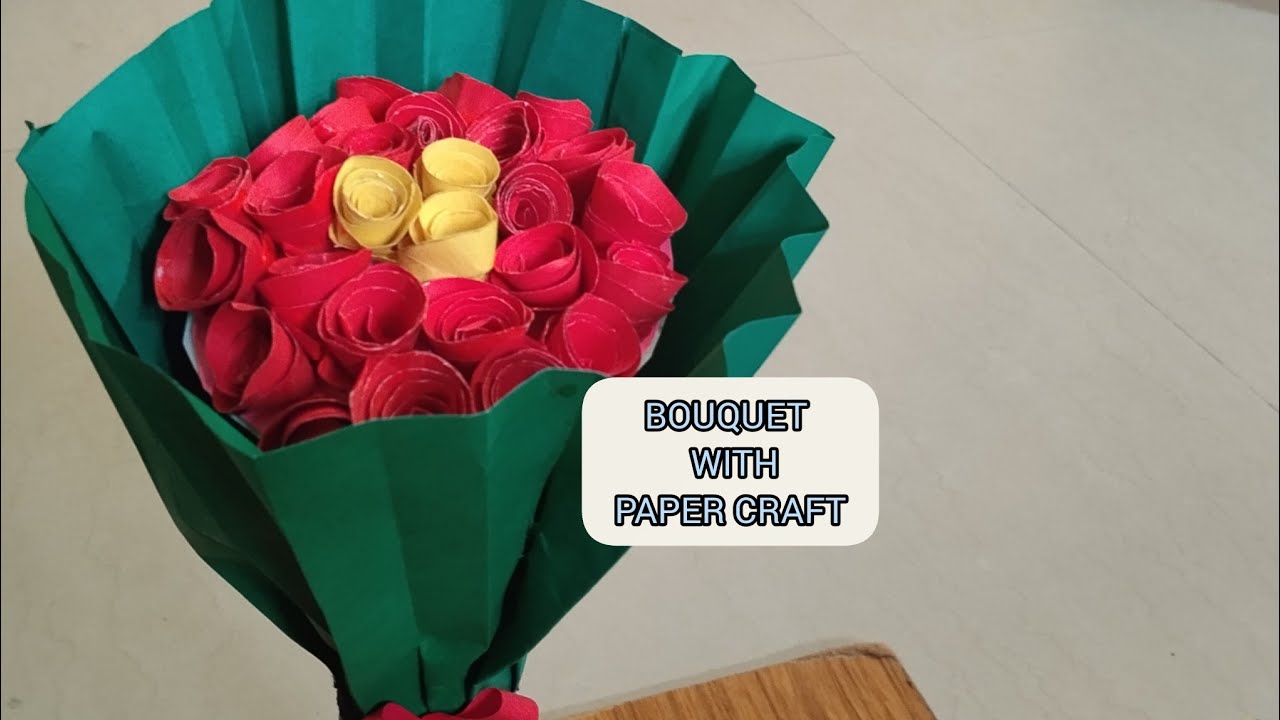 How to Make Flower Bouquet at Home /Paper Craft Ideas/ easy paper flower craft for beginner 