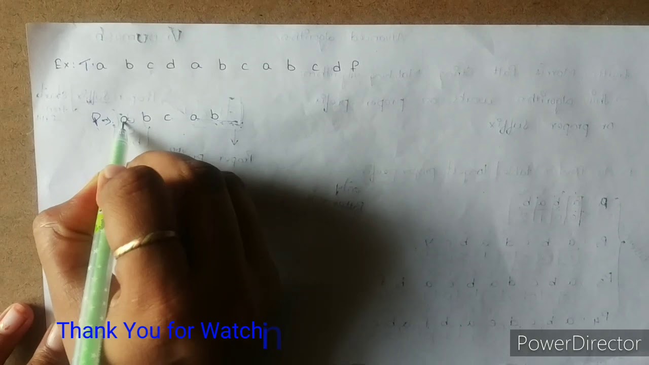 KNUTH MORRIS PATT ALGORITHM