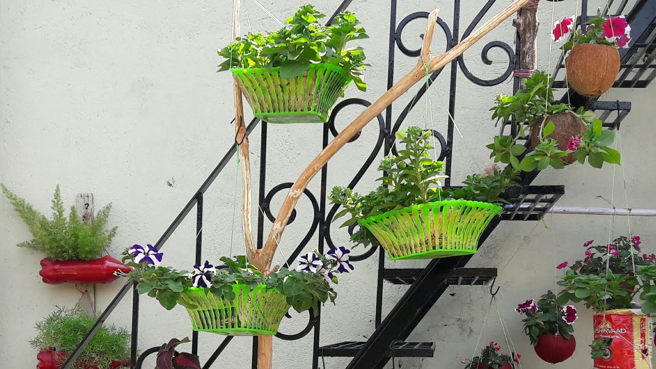 ||Super easy Hanging Baskets||How to make it|| 6.2.19