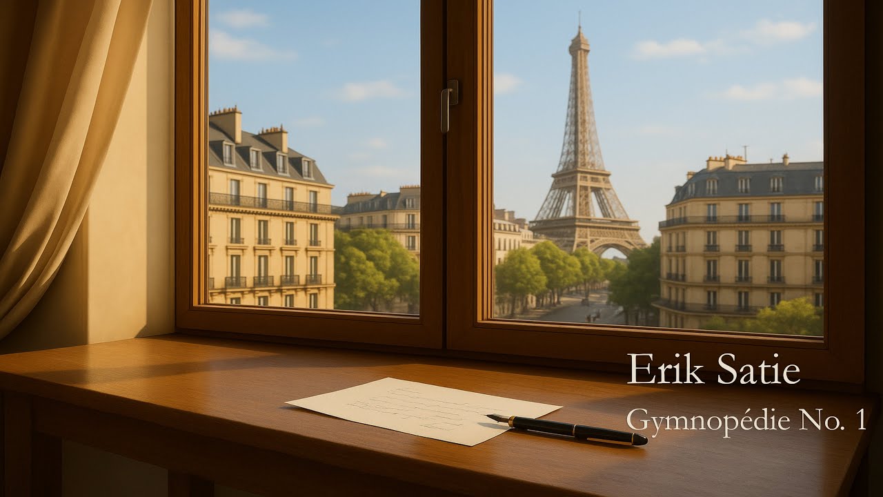 Erik Satie – Gymnopédie No. 1 | Calm Piano for Focus | Peaceful Paris Morning Ambience 4K