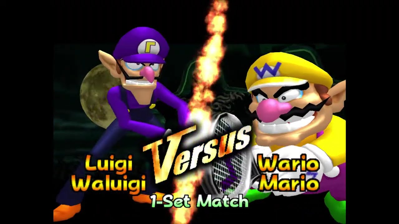 mario pro tennis exhibition 2 player luigi manison
