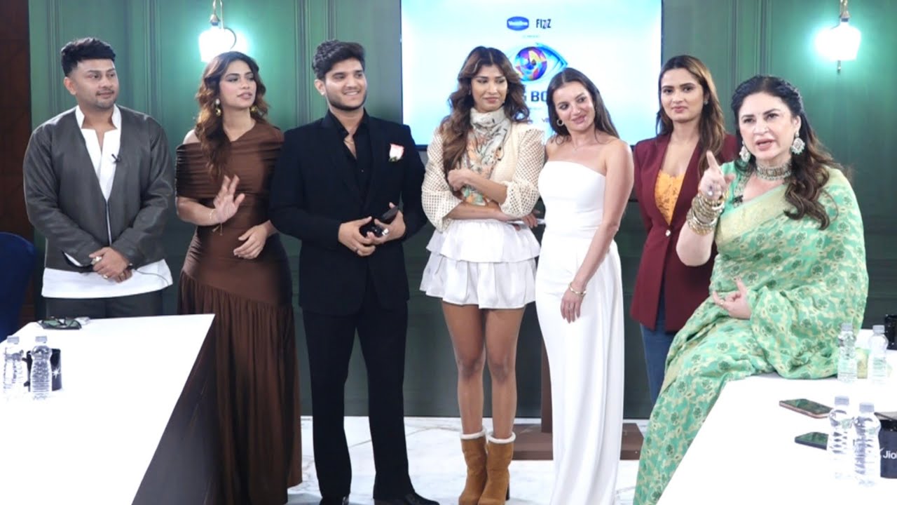 Участница Bigg Boss 19 Реюньон Авез, Нагма, Нехал, Абхишек, Куника Нилам, Наталья, Мридул Тивари
