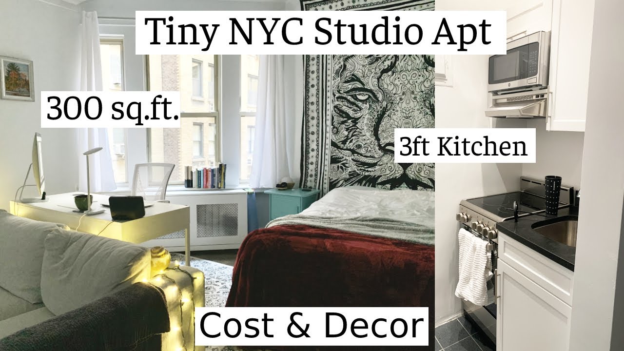TINY NYC APARTMENT TOUR | 300 sq ft Studio | Rent? Decor?