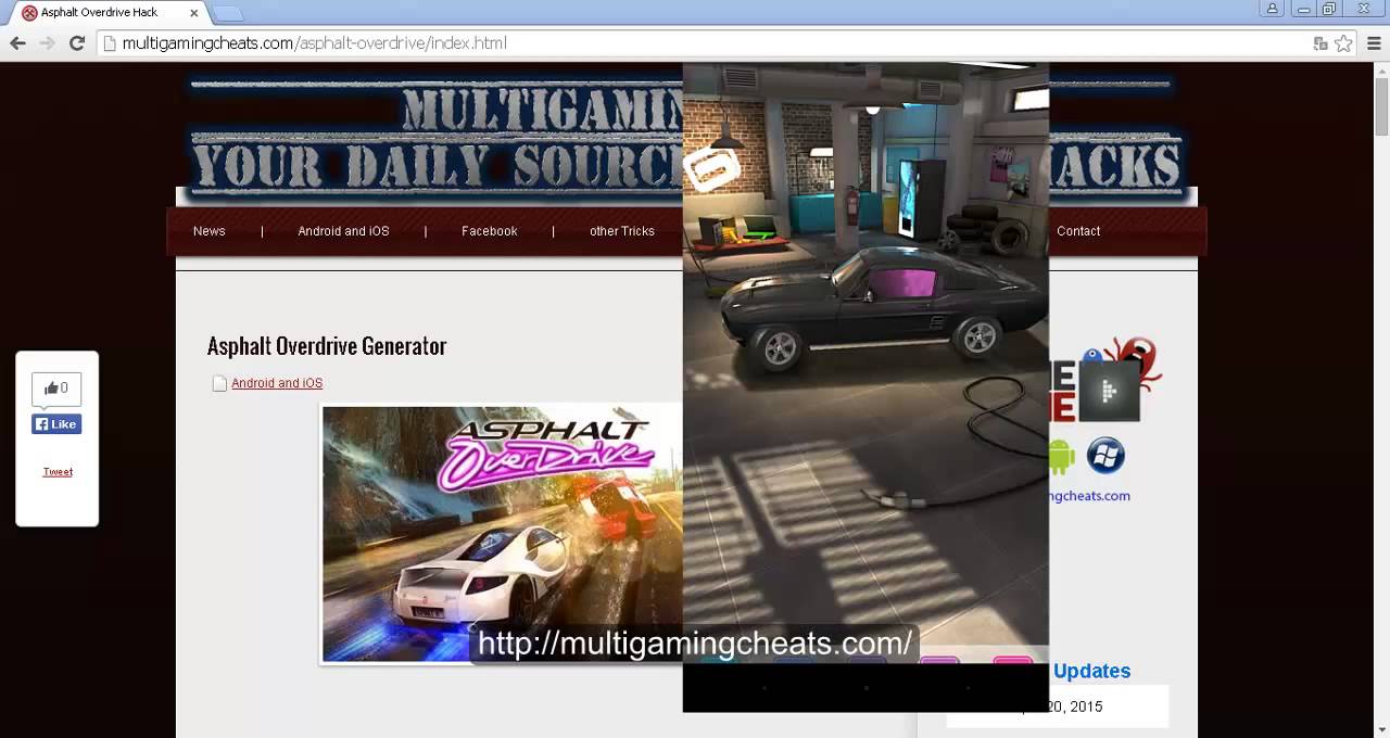 [Updated] Asphalt Overdrive hack [April 2015] **HOT**