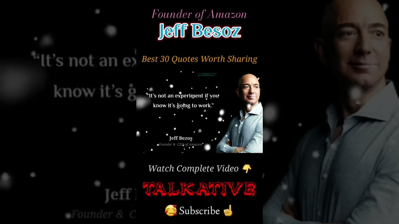 Top 30 Best Jeff Bezos Quotes on Success, Leadership, Money, Time  - Talkative #Shorts #Quotes 11