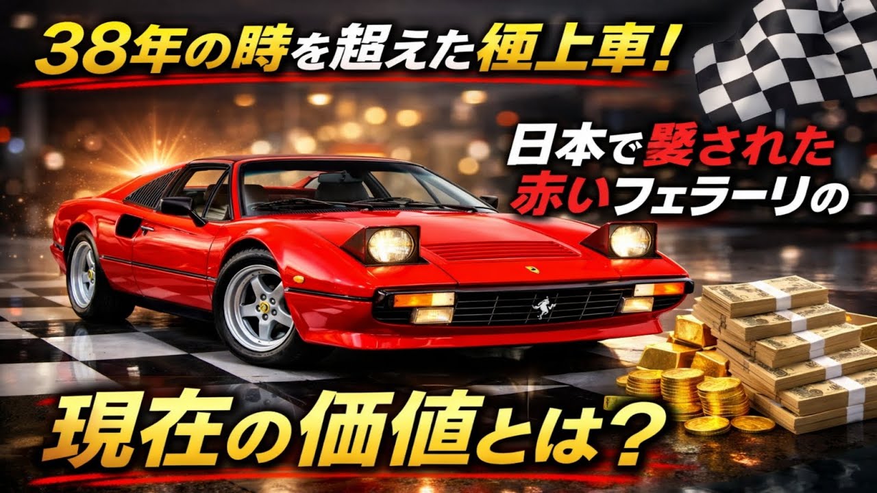 ✨🏁 38年の時を超えた極上車！日本で愛された赤いフェラーリの現在の価値とは？