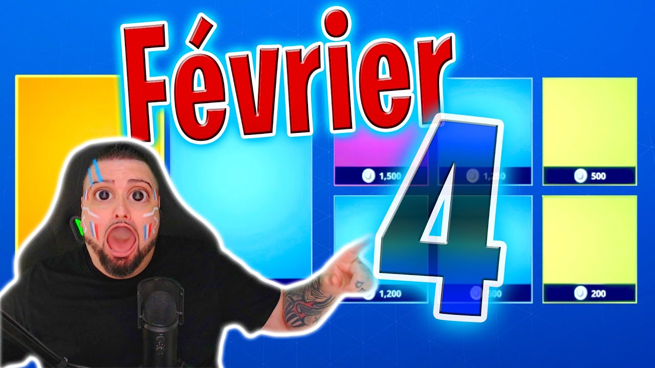 BOUTIQUE FORTNITE D’AUJOURD’HUI (4 Février 2026) 💙🥳 (Boutique du jour)