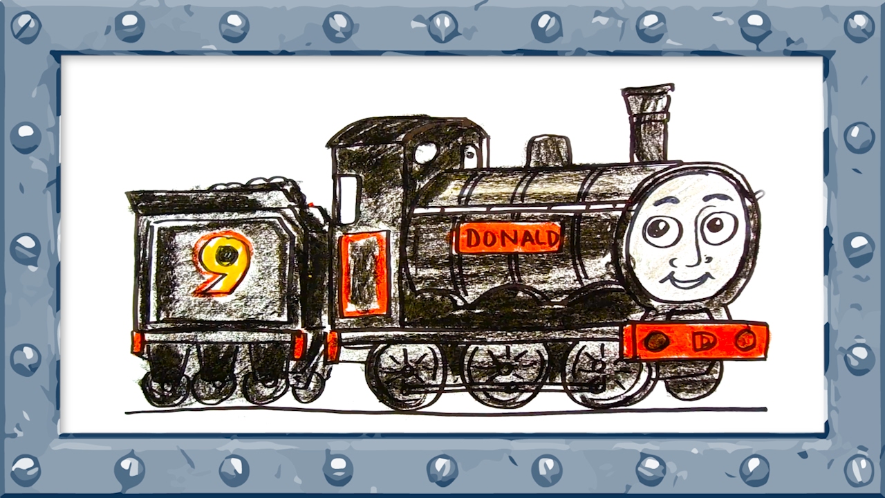 How to Draw Donald ♦ Thomas and Friends ♦ Drawing and Colors Learning video for  Preschoolers