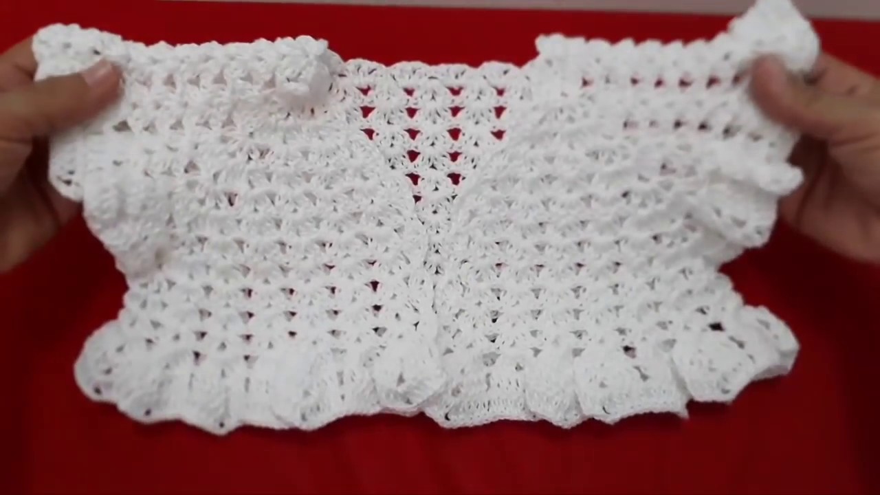 Bolero de crochê pra criança de 2 e 3 anos