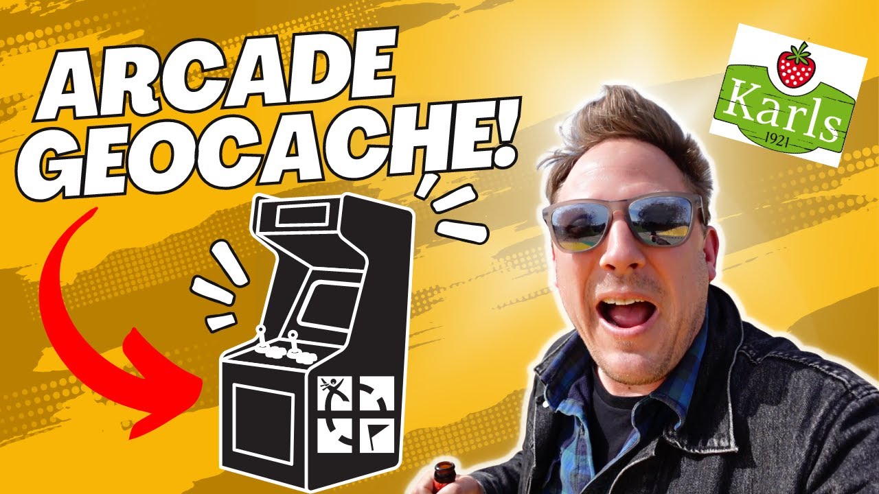 AN ARCADE GEOCACHE AND MUCH MORE GEOCACHING FUN! (Karls Amusement Park Part 3 🍓)