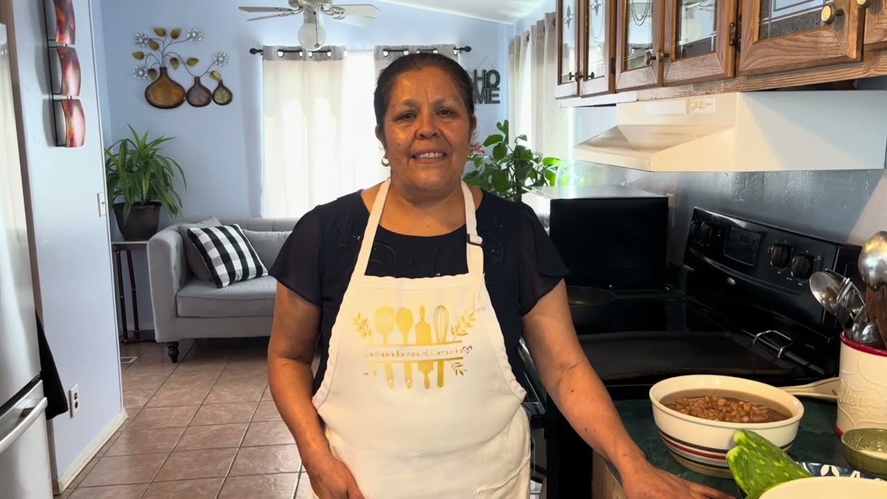 Bistec y nopales asados