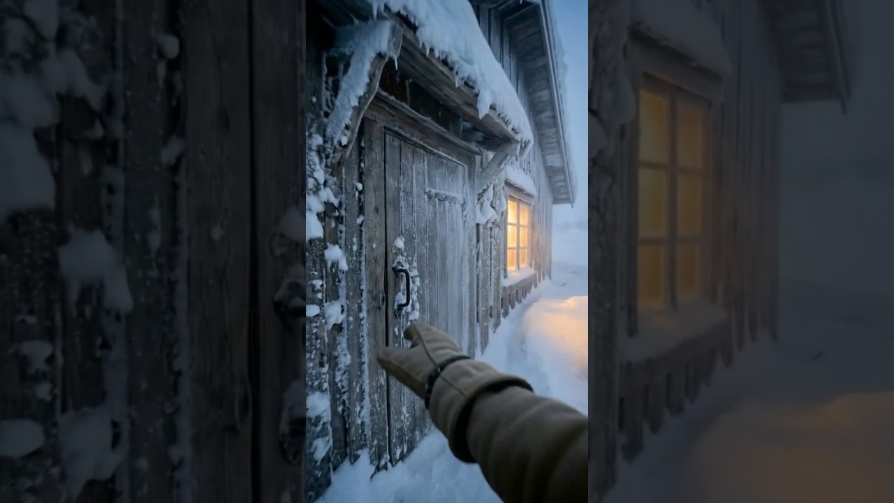 Cozy Cabin Fireplace - Relaxing Winter Ambience 